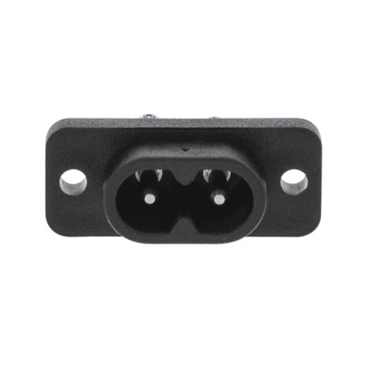 Conector De Alimentacion Iec-320-c8 Macho  Negro