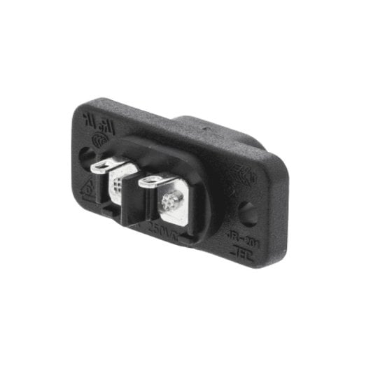 Conector De Alimentacion Iec-320-c8 Macho  Negro