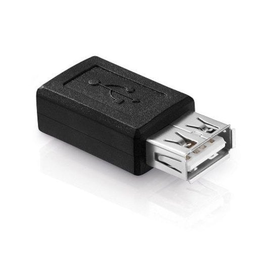 Adaptador Mini Usb Hembra A Usb Tipo A Hembra  Negro