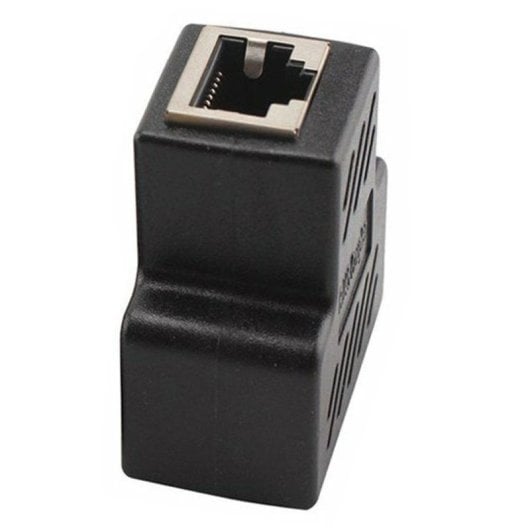 Adaptador Divisor De Red 1 Rj45 A 2rj45  Negro