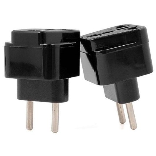 Adaptador Enchufe De Uk-us-au-asia A Enchufe Europeo  Negro