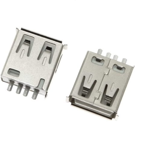 Conector Usb Tipo A Hembra Soldadura 4 Pin  Negro