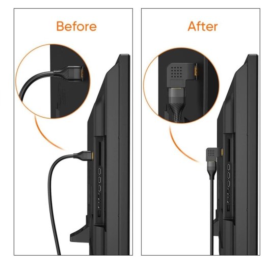 Adaptador Hdmi Acodado Derecha 90 Grados  Negro