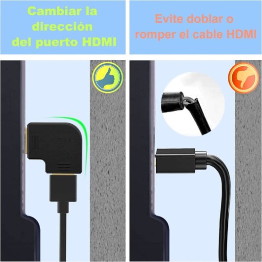 Adaptador Hdmi Acodado Derecha 90 Grados  Negro