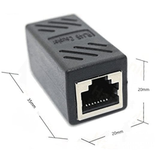 Empalme Rj45 Cat6 Utp  Negro
