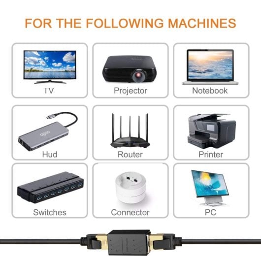 Empalme Rj45 Cat6 Utp  Negro