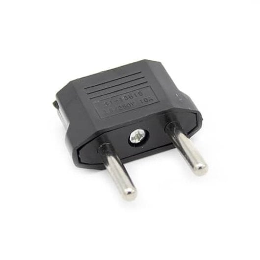 Adaptador De Enchufe De Eeuu A Enchufe Europeo 2  Negro