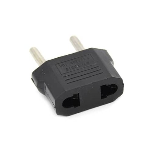 Adaptador De Enchufe De Eeuu A Enchufe Europeo 2  Negro
