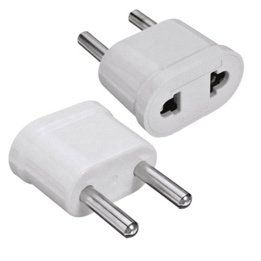 Adaptador De Enchufe De Eeuu A Enchufe Europeo 2  Blanco