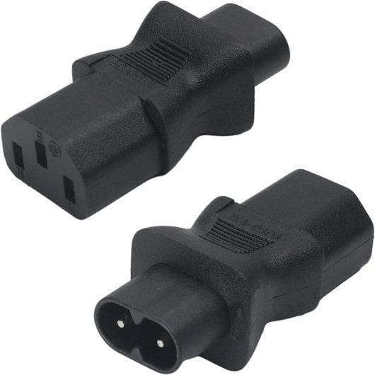 Adaptador Alimentacion C13 Hembra A C8 Macho  Negro