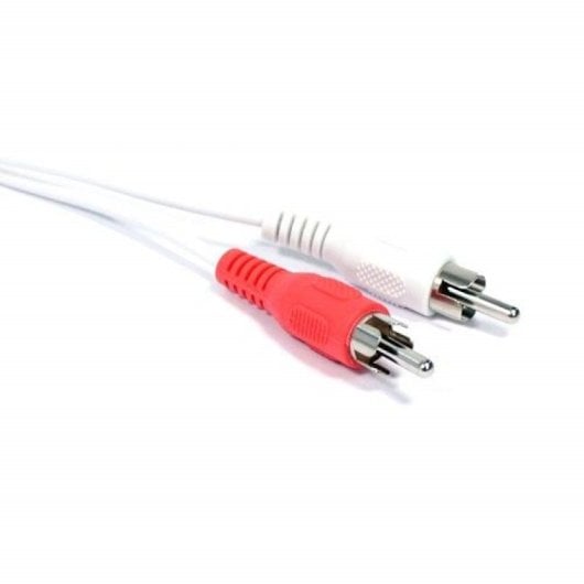 Cable Audio Estereo Jack 3.5 Macho - 2x Rca Macho 0.15 M Blanco