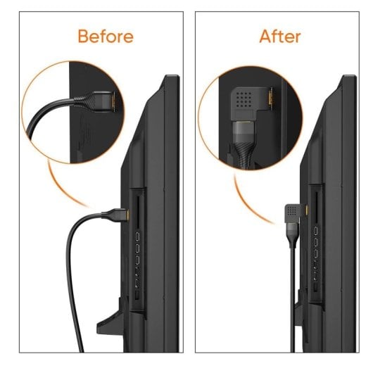 Adaptador Hdmi Acodado Derecha 270 Grados  Negro