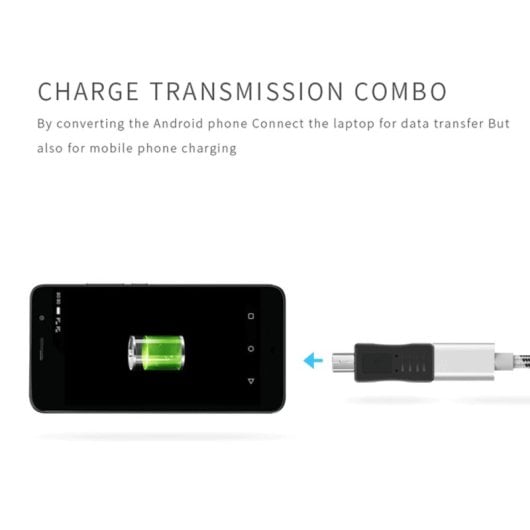 Adaptador Micro Usb Hembra A Mini Usb Macho  Negro
