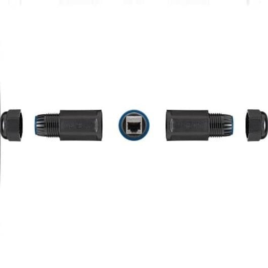 Conector De Cable Red Rj45 Cat6 Ip68  Negro