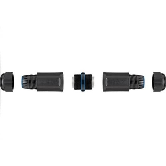 Conector De Cable Red Rj45 Cat6 Ip68  Negro