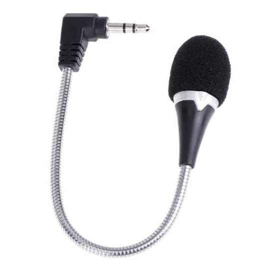 Microfono Flexible Mini 3.5mm Para Ordenador 20 Cm Negro
