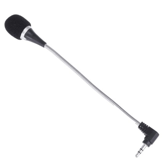 Microfono Flexible Mini 3.5mm Para Ordenador 20 Cm Negro