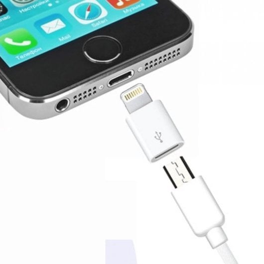Adaptador Usb Micro B A Lightning  Blanco
