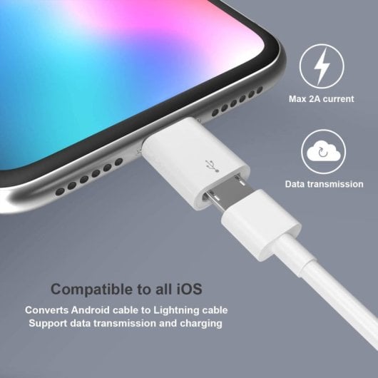 Adaptador Usb Micro B A Lightning  Blanco