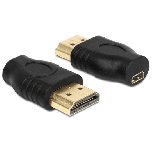 Adaptador Micro Hdmi Hembra - Hdmi Macho  Negro