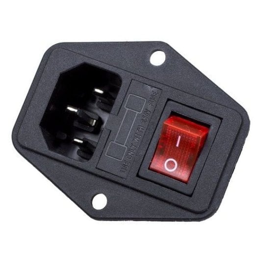 Conector Alimentacion C14 Ac Con Fusible Hembra  Negro 10 A