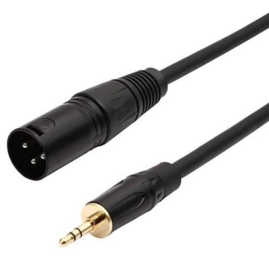 Cable Audio Xlr 3 Pin Macho A Jack 3.5 Mm Macho 2 M Negro