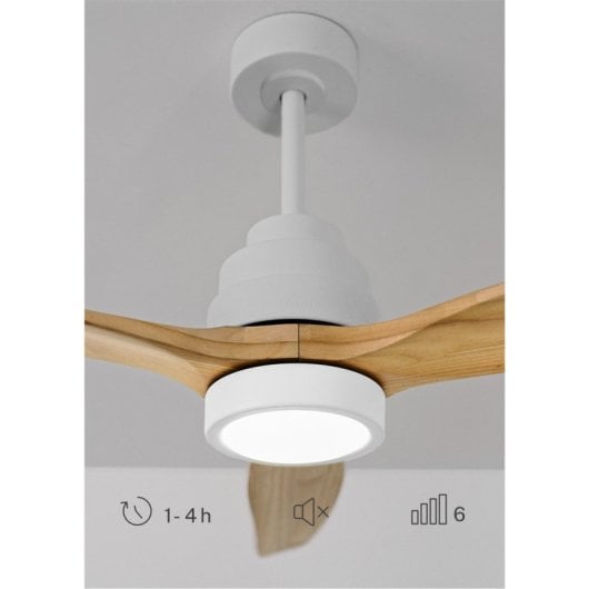 Create - Wind Stylance - Ventilador De Techo 40w Silencioso 100% Madera Varios Tamaños Blanco - 9 -