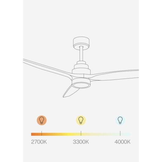 Create - Wind Stylance - Ventilador De Techo 40w Silencioso 100% Madera Varios Tamaños Blanco - 9 -