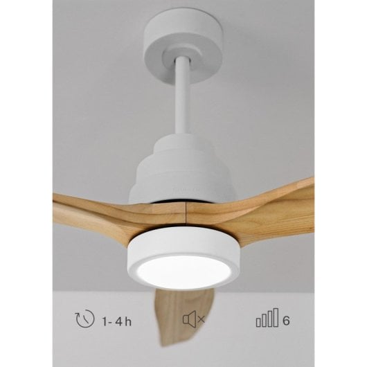 Create - Wind Stylance - Ventilador De Techo 40w Silencioso 100% Madera Varios Tamaños Blanco - 8 -