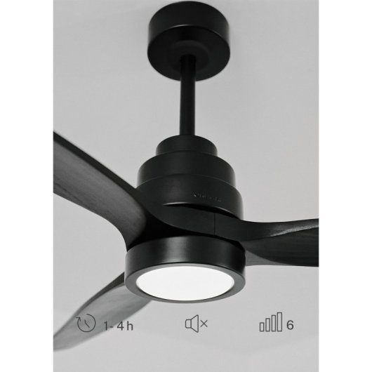 Create - Wind Stylance - Ventilador De Techo 40w Silencioso 100% Madera Varios Tamaños Negro - 8 -