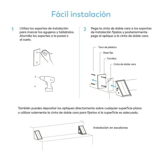 Garza - Conjunto De 6 Luces Solares Triangulares Para Escaleras Con Iluminación Multicolor Y Sensor Crepuscular, Ip65, R