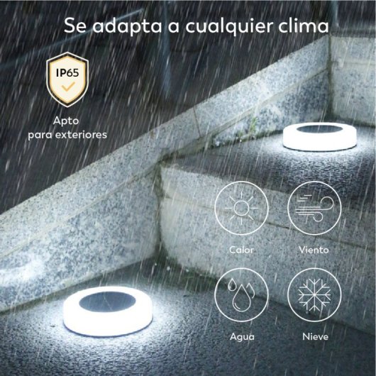 Pack De 3+1 Balizas Solares Led Garza Con Luz Neutra De 4000k Y Sensor Crepuscular