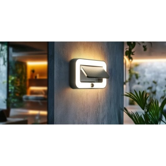 Aplique Solar Led Garza - Iluminación Exterior De 500lm Con Sensor De Movimiento Y 3 Modos, Ip54, 20 Horas De Autonomía,