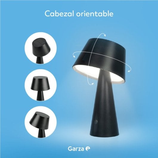 Lámpara Solar Led Garza De 500lm, Luz Cálida 3000k, Carga Dual (solar Y Usb-c) - Ideal Para Terrazas Y Jardines