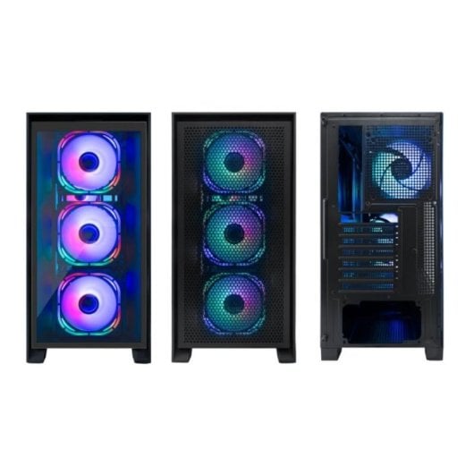 Case PC Gaming CoolBox GE2000 DualView Nero Frontal Doppio Magnetico ARGB