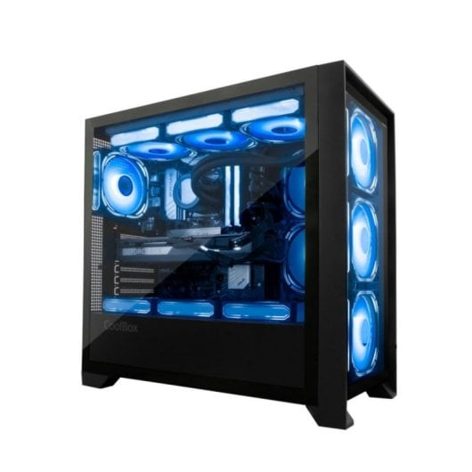 Case PC Gaming CoolBox GE2000 DualView Nero Frontal Doppio Magnetico ARGB