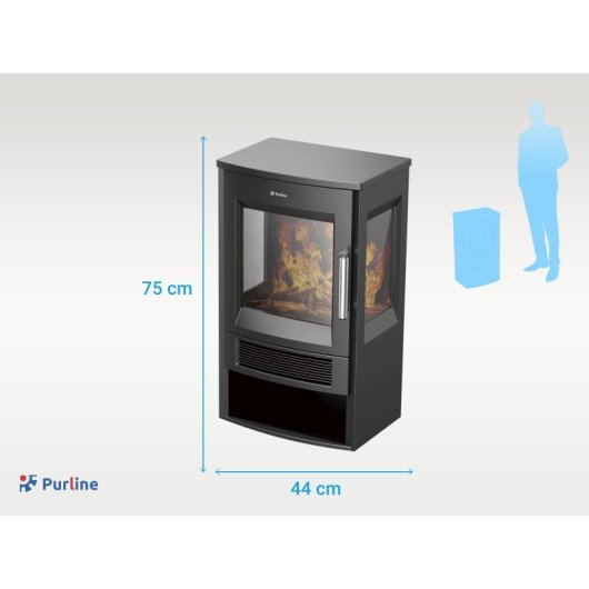 Estufa Eléctrica Grande De Suelo Con Control Wifi Por App