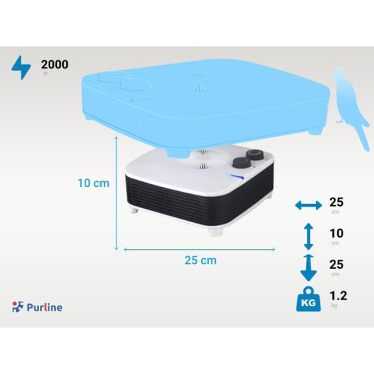 Calefactor De Suelo Con 2 Niveles De Potencia
