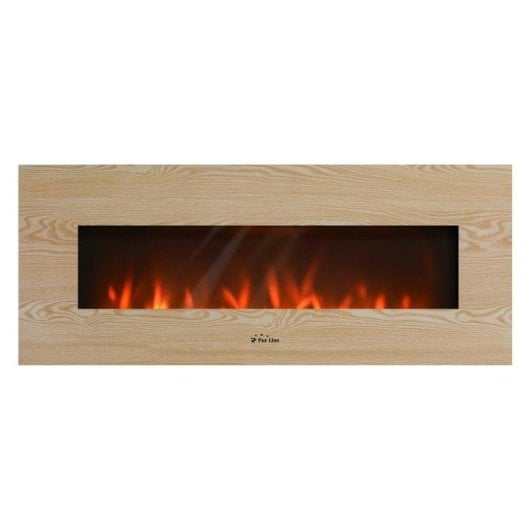 Chimenea Eléctrica Panorámica Con Luz Led Ambiental Y Panel Frontal Mdf