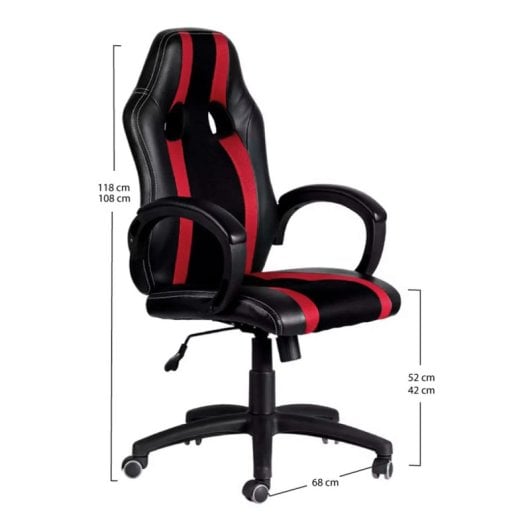 Silla Race - Rojo Y Negro