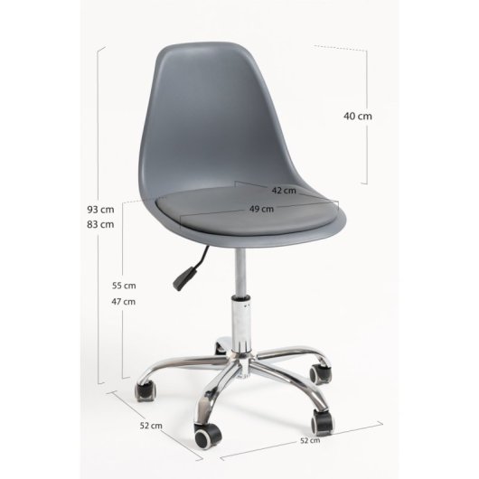 Packs Sillas - Pack 4 Sillas Dami Office - Gris Oscuro
