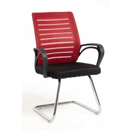 Sillas De Escritorio - Silla Confidente Binet - Rojo