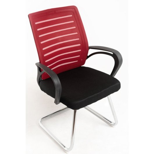 Sillas De Escritorio - Silla Confidente Binet - Rojo
