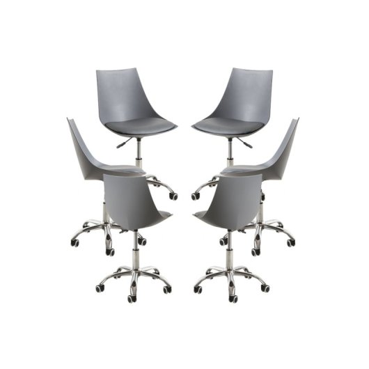 Packs Sillas - Pack 6 Sillas Blok Office - Gris Oscuro