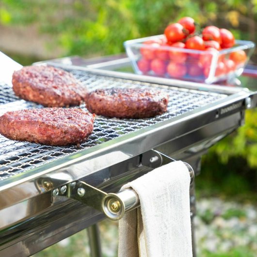 Pack barbecue à charbon pliable en acier inoxydable et allume-feu électrique rechargeable et flexible Innovagoods IG827779 Ø1,7 x 26,5 cm Gris