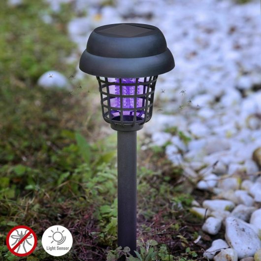 Lampe solaire anti-moustiques pour jardin Innovagoods IG827854, ABS noir