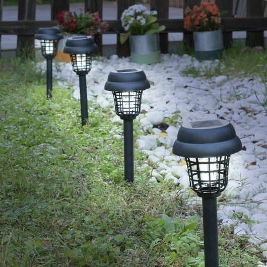Lampe solaire anti-moustiques pour jardin Innovagoods IG827854, ABS noir