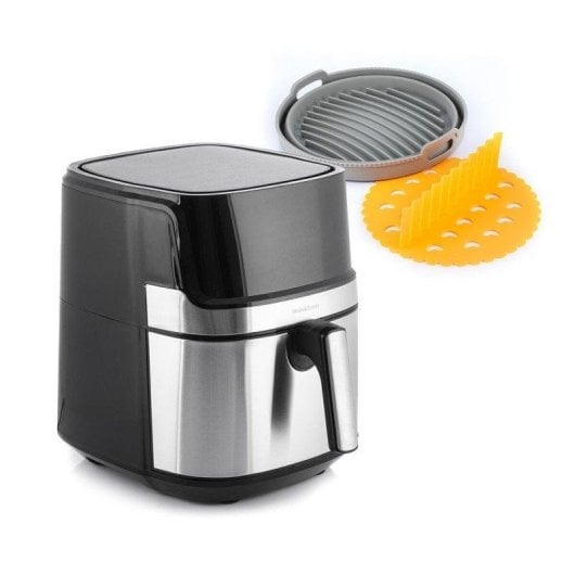 Friteuse sans Huile InnovaGoods IG827762 5,5L 1700W avec Panier Silicone Pliable et Livre de Recettes