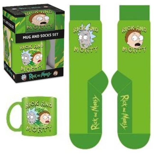 Rick & Morty - Caja Regalo Taza Y Calcetín Portal