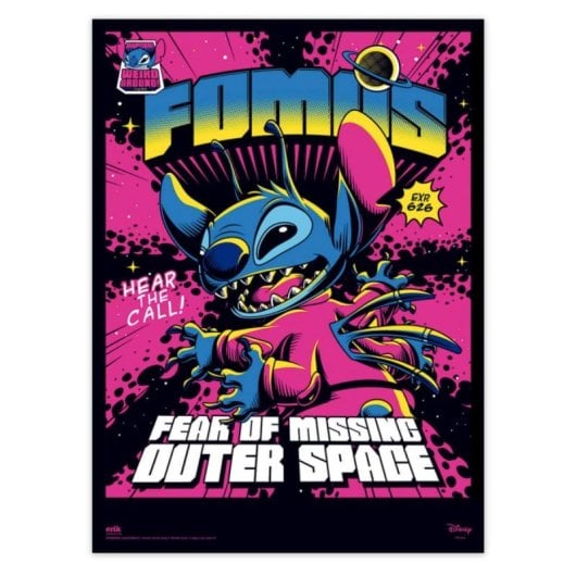 Set 2 Mini Poster Stitch Disney 38x52cm Carta 157g/m² Con Masilla Adesiva